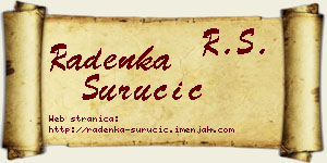 Radenka Suručić vizit kartica